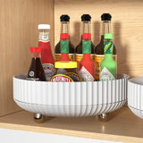 U-HOOME Lazy Susan Rotating Turntable Cabinet Organizer - for Kitchen, Pantry, Cabinet, Dining Table, Fridge, Countertop,Vanity -11 Inches Round Rotating Turntable Spice